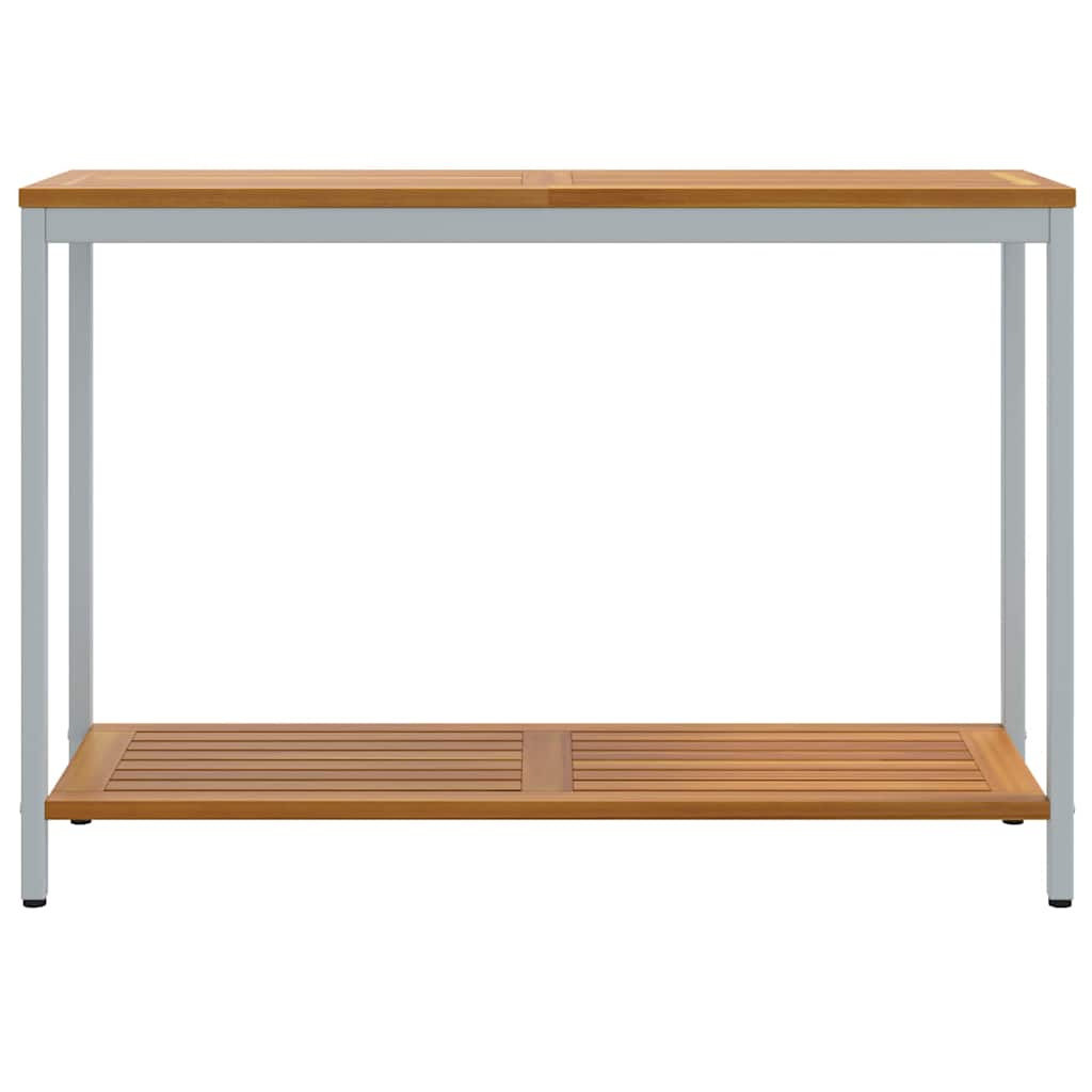 Εξωτερικό Τραπέζι με ράφι Φυσικό και Γκρι 110 x 35 x 75 cm