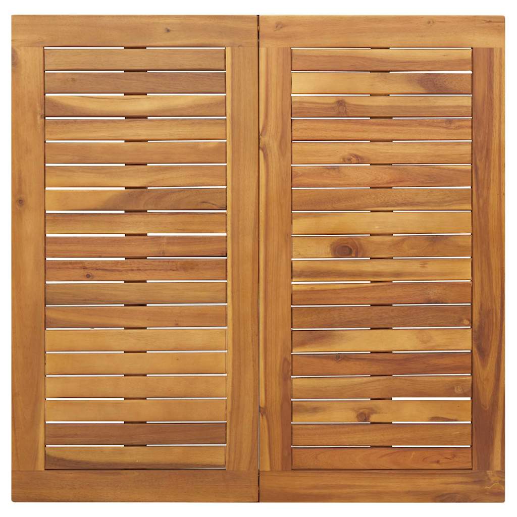 Εξωτερικό Τραπέζι Φυσικό και Μαύρο 90 x 90 x 75 cm - Pakobazaar