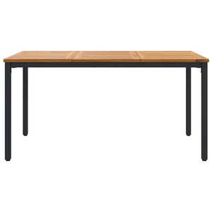 Εξωτερικό Τραπέζι Φυσικό και Μαύρο 150 x 90 x 75 cm - Pakobazaar