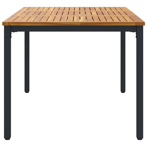 Εξωτερικό Τραπέζι Φυσικό και Μαύρο 150 x 90 x 75 cm - Pakobazaar