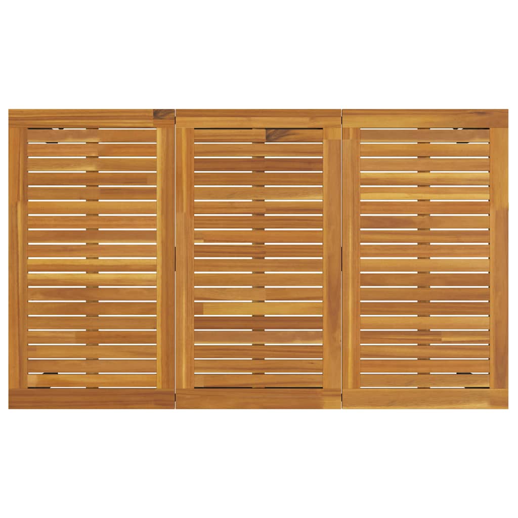 Εξωτερικό Τραπέζι Φυσικό και Μαύρο 150 x 90 x 75 cm - Pakobazaar