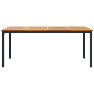 Εξωτερικό Τραπέζι Φυσικό και Μαύρο 180 x 90 x 75 cm