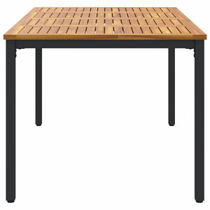 Εξωτερικό Τραπέζι Φυσικό και Μαύρο 180 x 90 x 75 cm