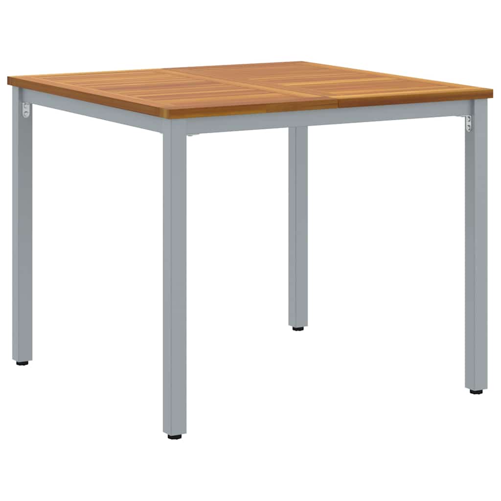 Εξωτερικό Τραπέζι Φυσικό και Γκρι 90 x 90 x 75 cm
