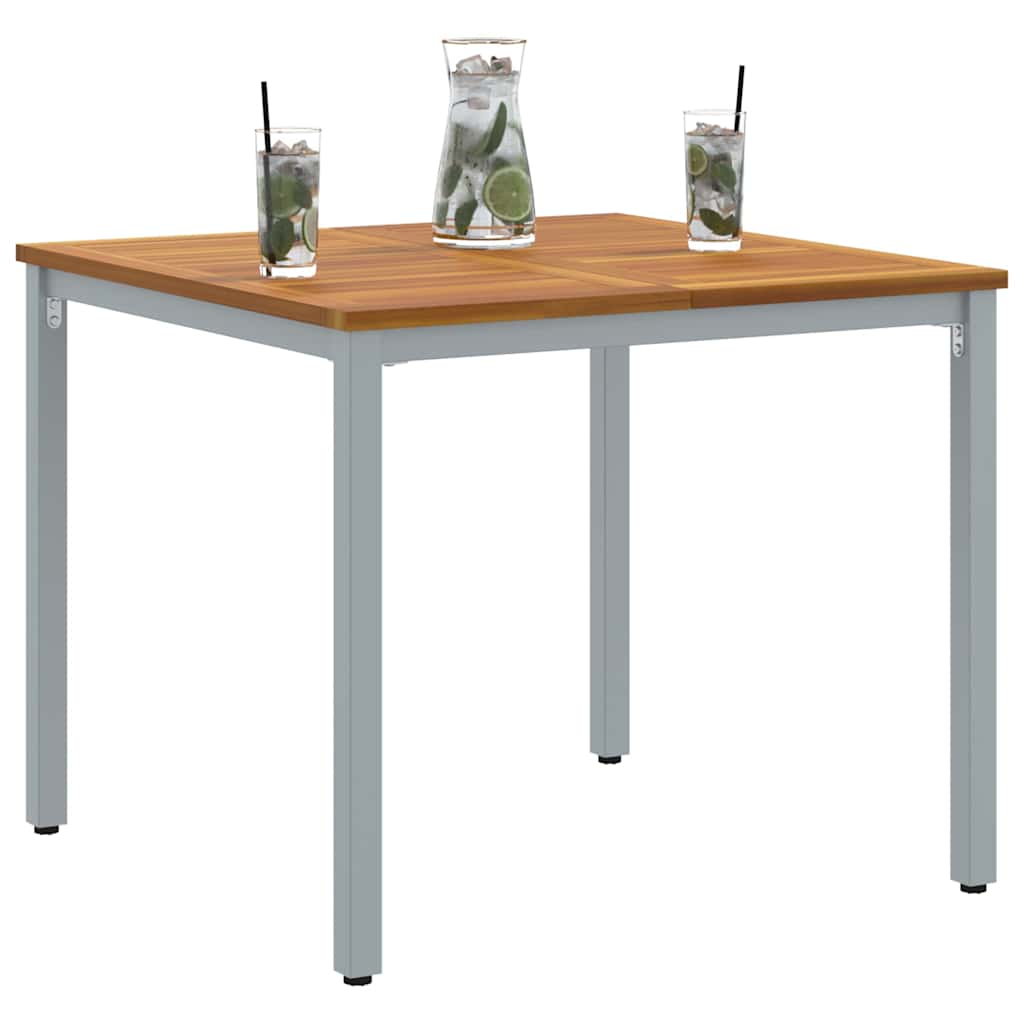 Εξωτερικό Τραπέζι Φυσικό και Γκρι 90 x 90 x 75 cm