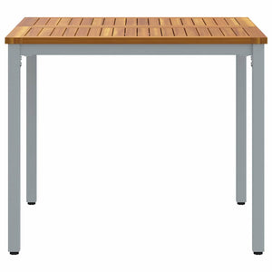 Εξωτερικό Τραπέζι Φυσικό και Γκρι 90 x 90 x 75 cm