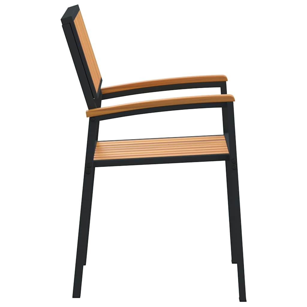 Στοιβαζόμενη Καρέκλα 2 pcs Καφέ 56 x 57 x 87 εκ - Pakobazaar