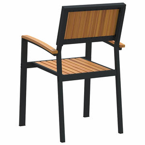 Στοιβαζόμενη Καρέκλα 4 pcs Καφέ 56 x 57 x 87 εκ - Pakobazaar