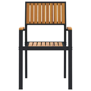Στοιβαζόμενη Καρέκλα 4 pcs Καφέ 56 x 57 x 87 εκ - Pakobazaar