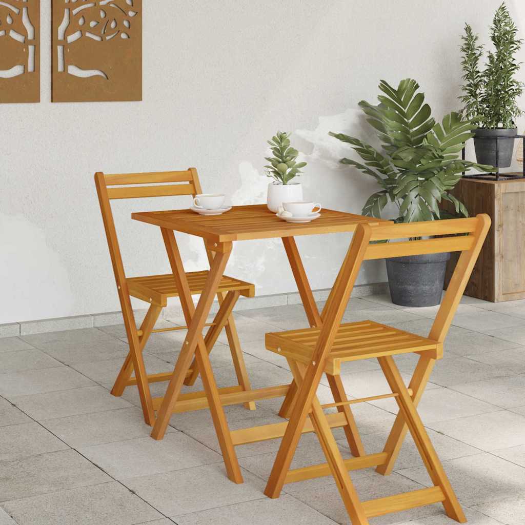 Τραπέζι Κήπου Φυσικό 60 x 60 x 72 cm Στερεό Ξύλο Ακακίας - Pakobazaar