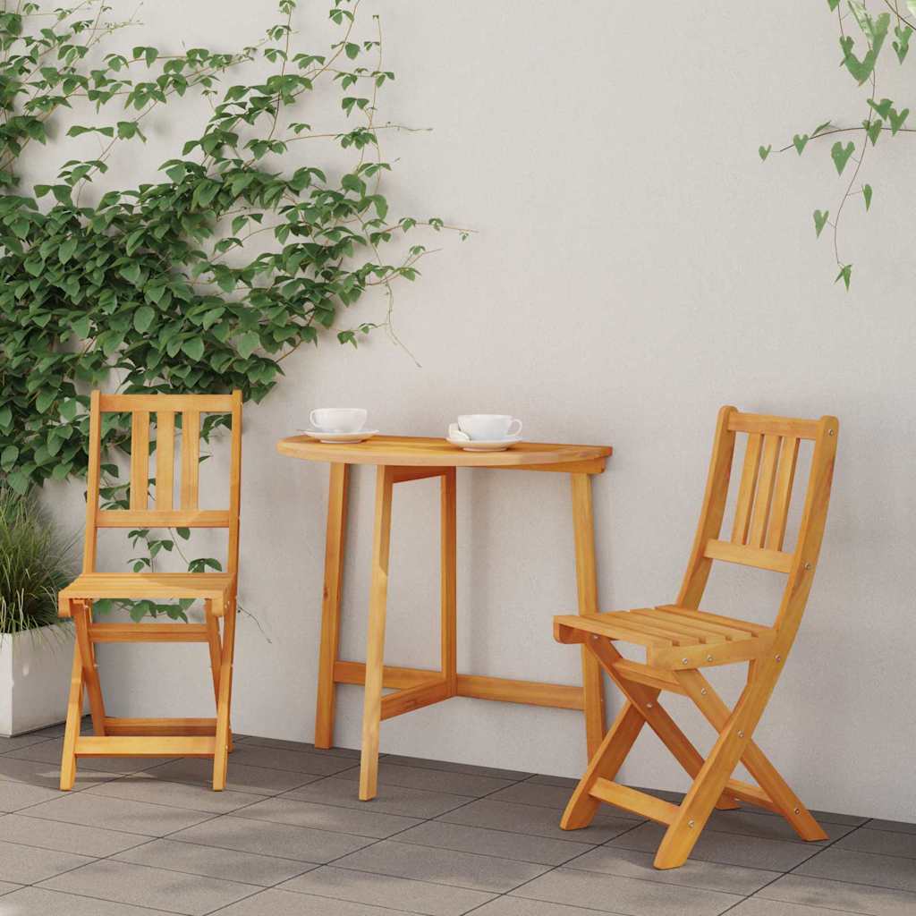 Καρέκλα Κήπου 2 pcs Φυσικό Λάδι 40 x 42 x 85 εκ - Pakobazaar