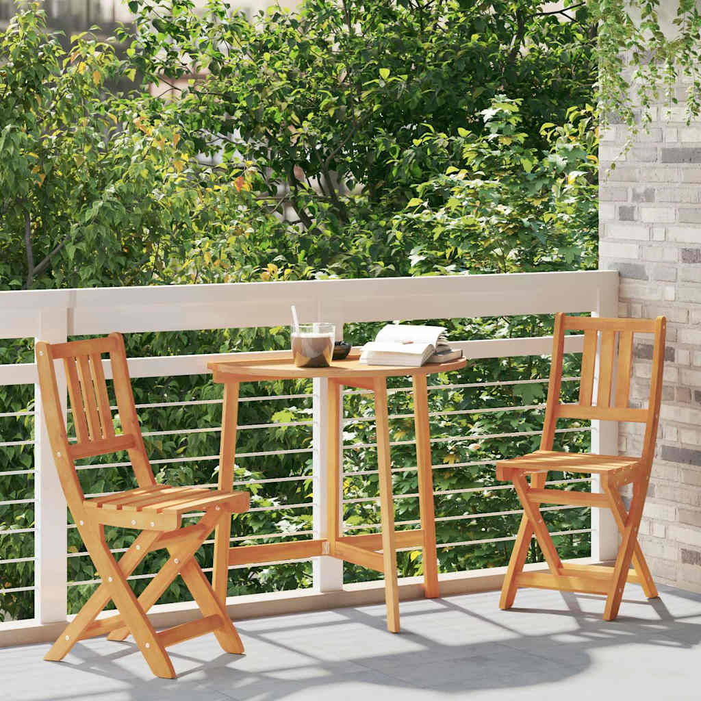 Καρέκλα Κήπου 2 pcs Φυσικό Λάδι 40 x 42 x 85 εκ - Pakobazaar