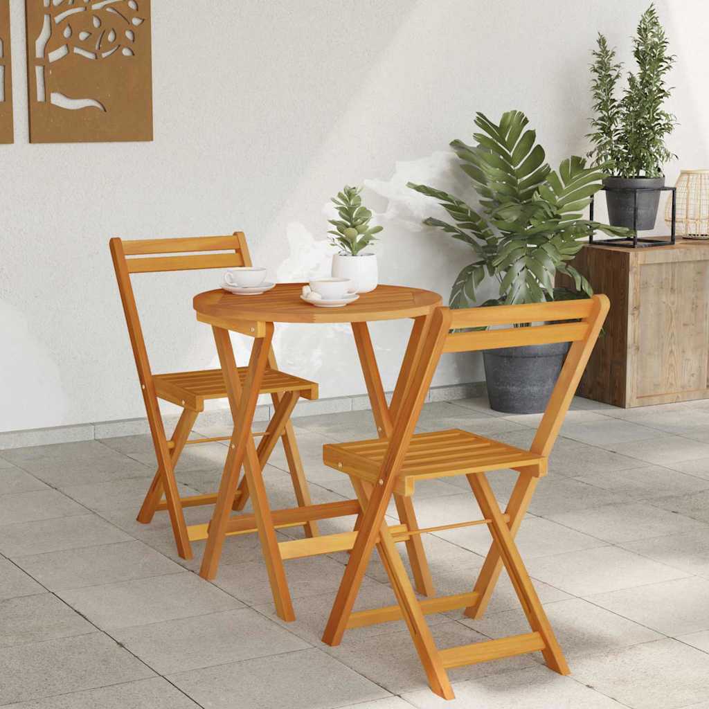 Σέτ φαγητού για κήπο 3 pcs Φυσικό Λάδι Στερεό Ξύλο Ακακίας