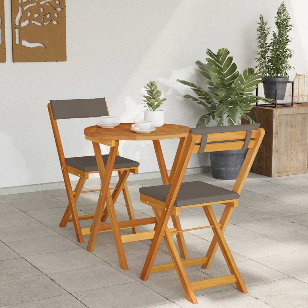 Σέτ φαγητού για κήπο 3 pcs Φυσικό Λάδι Στερεό Ξύλο Ακακίας