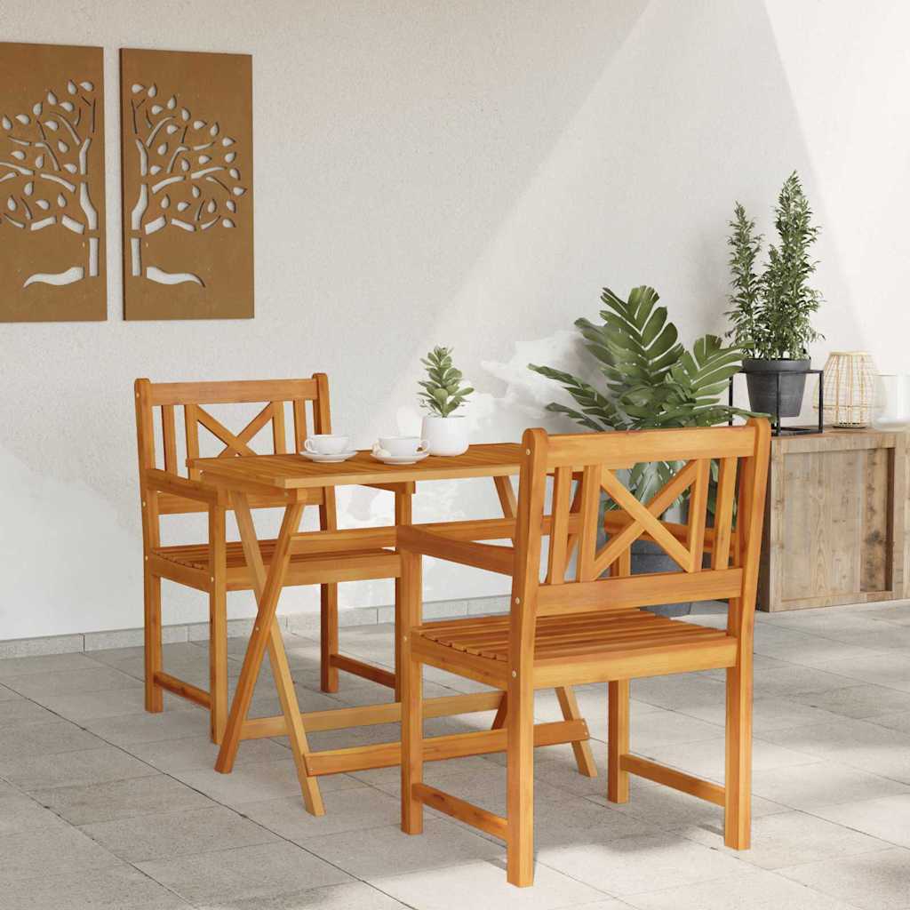Καρέκλα Κήπου 2 pcs 56 x 56 x 90 εκ. Στερεό Ξύλο Ακακίας - Pakobazaar