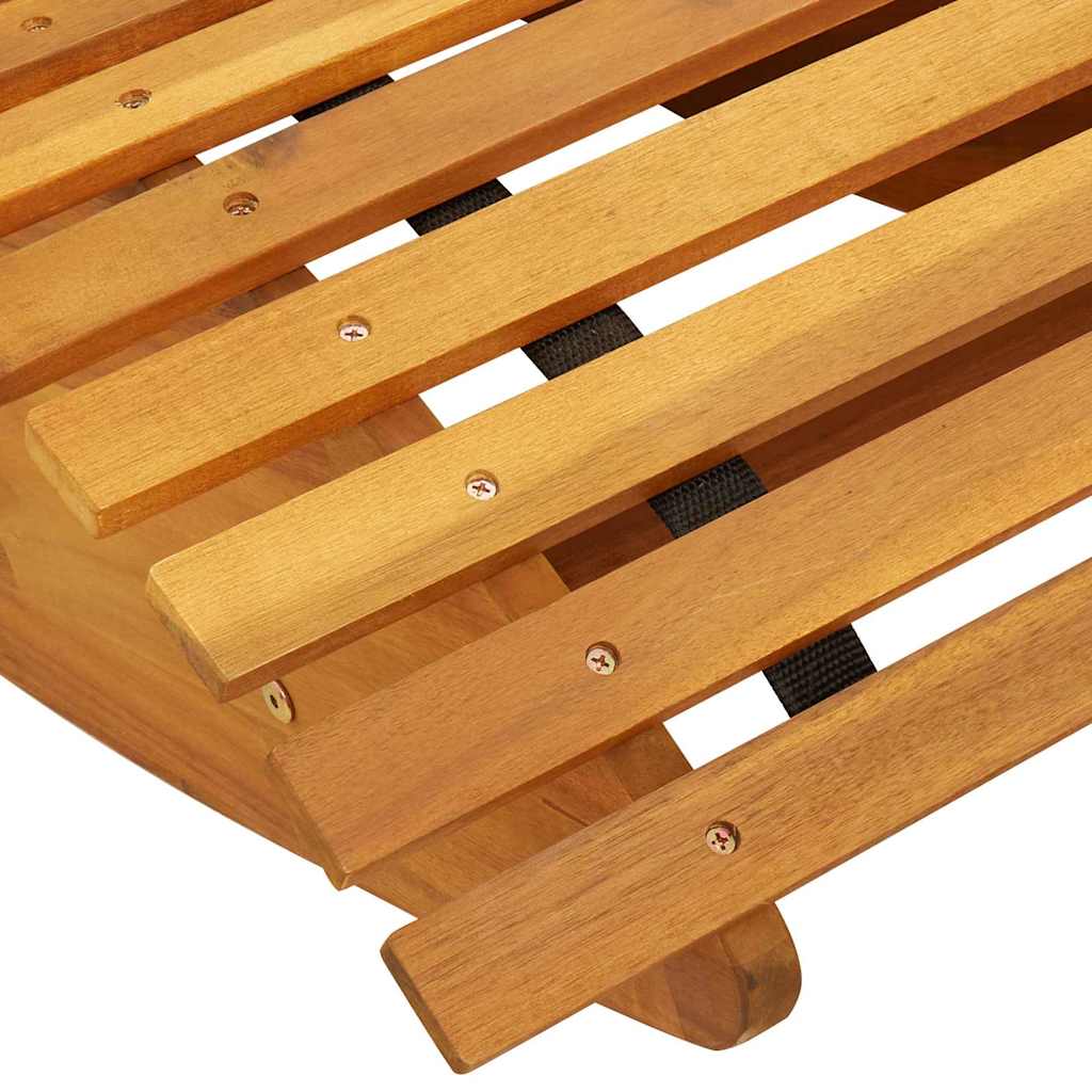 Ξαπλώστρα 2 pcs Καφέ 154 x 60 x 74 εκ Στερεό Ξύλο Ακακίας - Pakobazaar