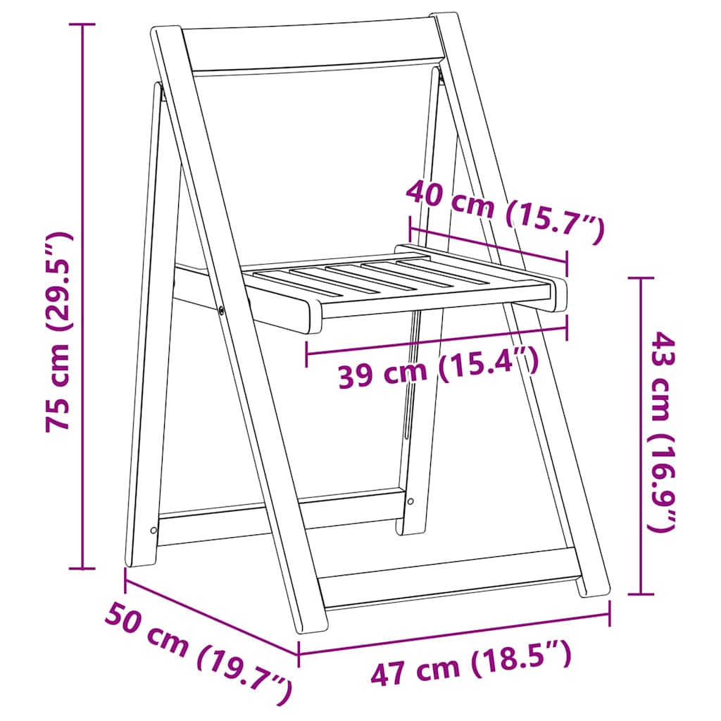 Τραπέζι Κήπου 5 pcs Καφέ Στερεό Ξύλο Ακακίας - Pakobazaar