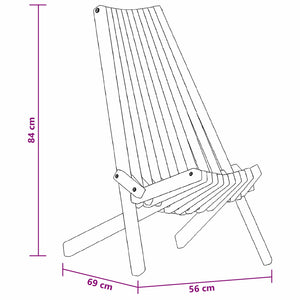 Καρέκλα 2 pcs Καφέ 69 x 56 x 84 εκ. Στερεό Ξύλο Ακακίας - Pakobazaar