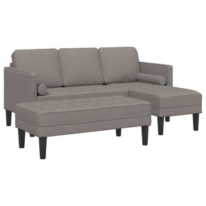 Σετ Καναπέ με μαξιλάρι 2 pcs Taupe Πολυεστέρας - Pakobazaar
