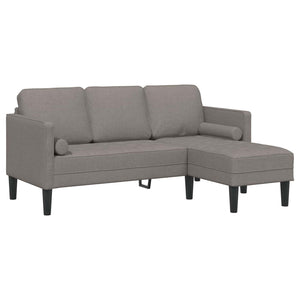 Σετ Καναπέ με μαξιλάρι 2 pcs Taupe Πολυεστέρας - Pakobazaar