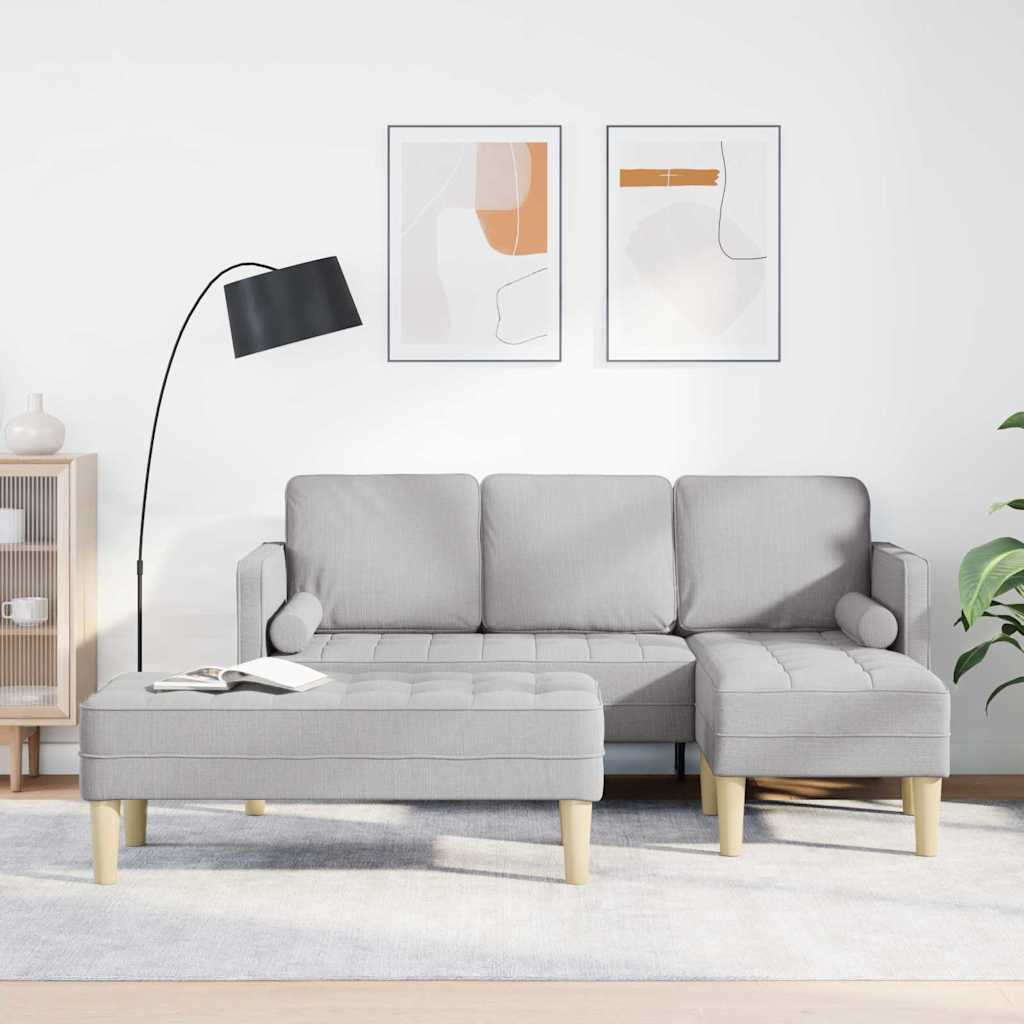 Σετ Καναπέ με μαξιλάρι 2 pcs Σκίουρος Γκρί Πολυεστέρας