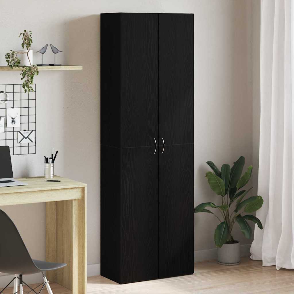 Γραφείο Ντουλάπι Μαύρη Οξυά 60 x 32 x 190 cm Επεξεργασμένο ξύλο - Pakobazaar