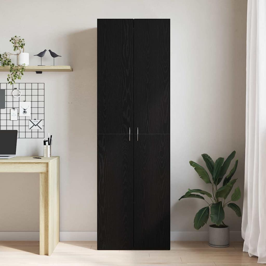 Γραφείο Ντουλάπι Μαύρη Οξυά 60 x 32 x 190 cm Επεξεργασμένο ξύλο - Pakobazaar