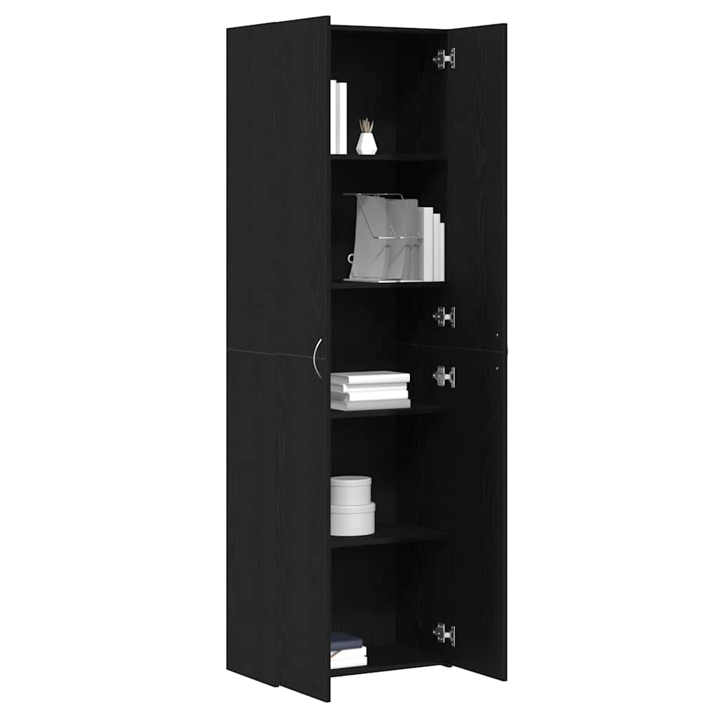 Γραφείο Ντουλάπι Μαύρη Οξυά 60 x 32 x 190 cm Επεξεργασμένο ξύλο - Pakobazaar