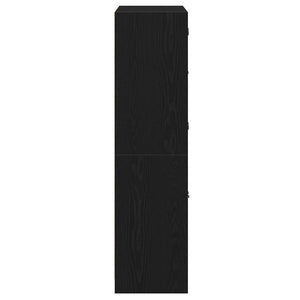 Highboard Μαύρη Οξυά 68 x 37 x142 εκ.