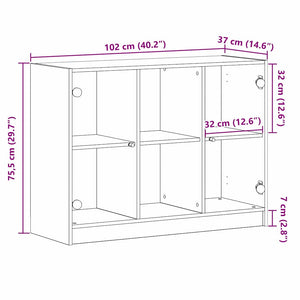 Πλαϊνό γραφείο Μαύρη Οξυά 100 x 37 x 75.5 εκ