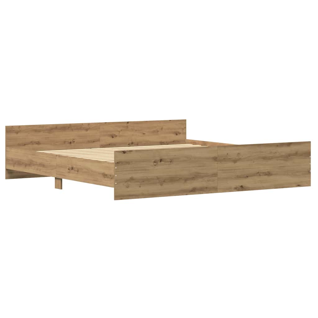 Σκελετός Κρεβατιού με κεφαλάρι Artisan Oak 203 x 203 x 50 εκ - Pakobazaar