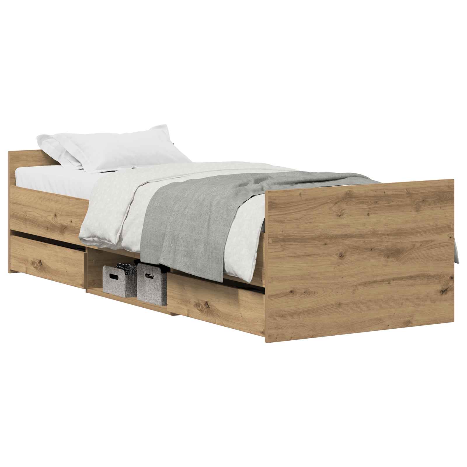 Σκελετός Κρεβατιού με συρτάρι Artisan Oak 193 x 78 x 50 εκ.
