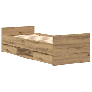 Σκελετός Κρεβατιού με συρτάρι Artisan Oak 193 x 78 x 50 εκ.