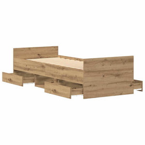 Σκελετός Κρεβατιού με συρτάρι Artisan Oak 193 x 78 x 50 εκ.