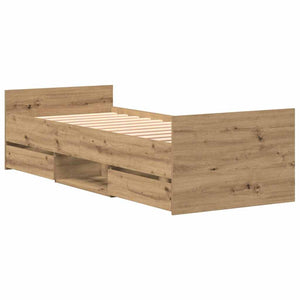Σκελετός Κρεβατιού με συρτάρι Artisan Oak 193 x 78 x 50 εκ.