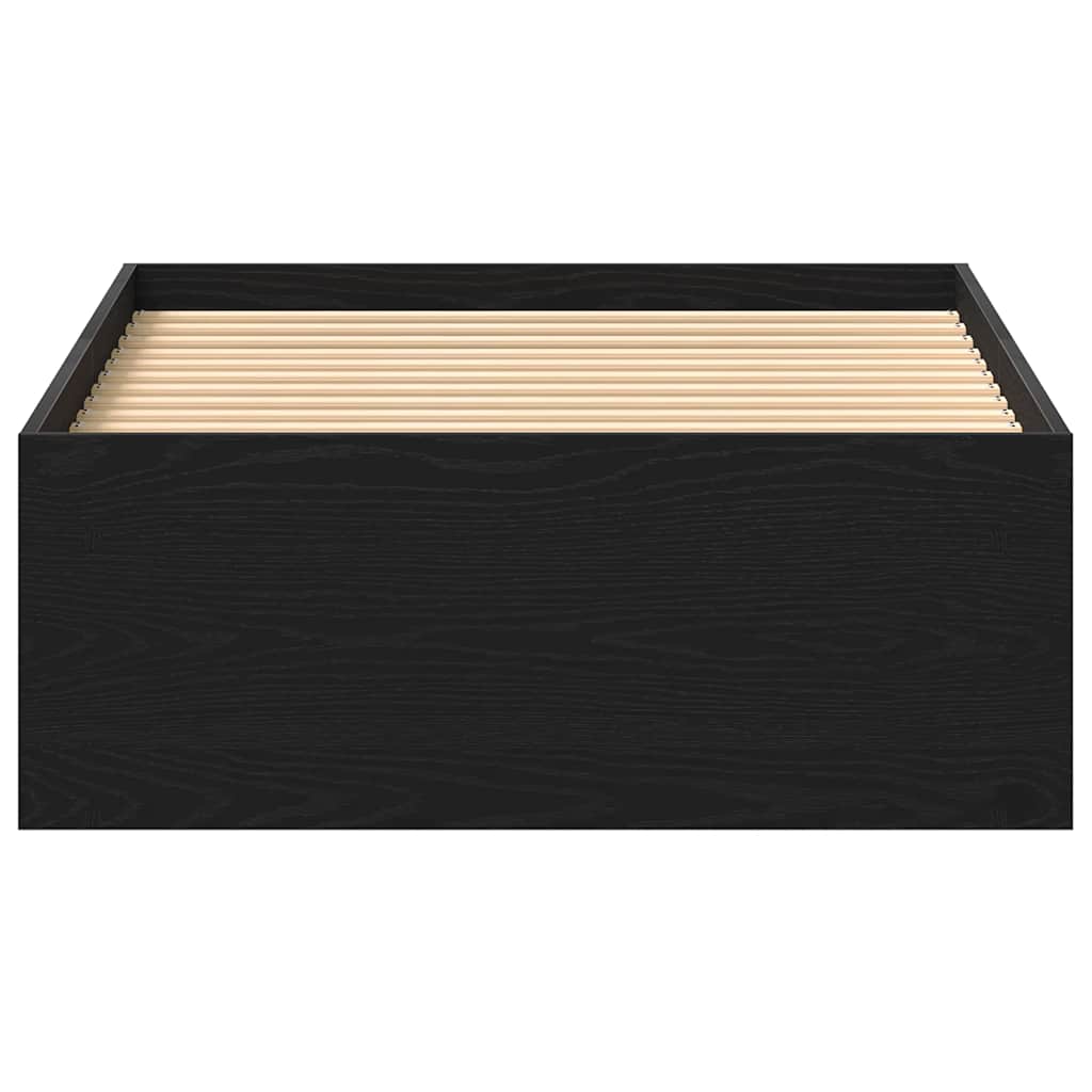 Πλαίσιο Κρεβατιού Μαύρη Δρυς 100x200 εκ. Επεξεργασμένο Ξύλο