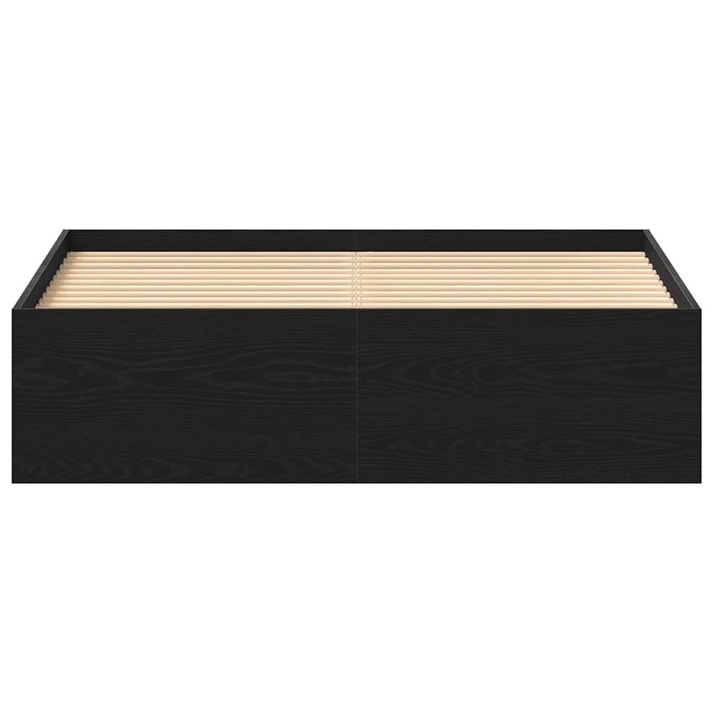 Πλαίσιο κρεβατιού χωρίς στρώμα Μαύρη Δρυς Κατασκευασμένο ξύλο