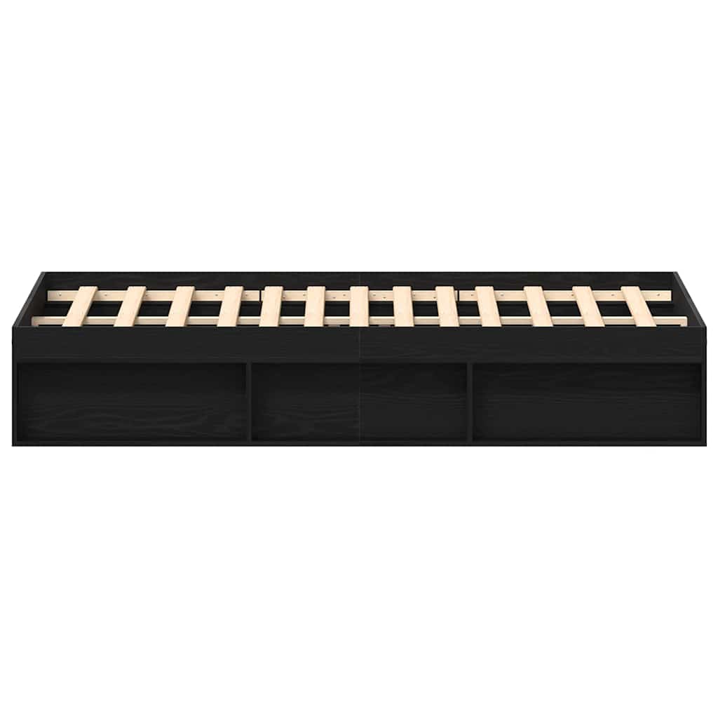 Πλαίσιο Κρεβατιού Χωρ. Στρώμα Μαύρη Δρυς 200x200 εκ Επεξ. Ξύλο