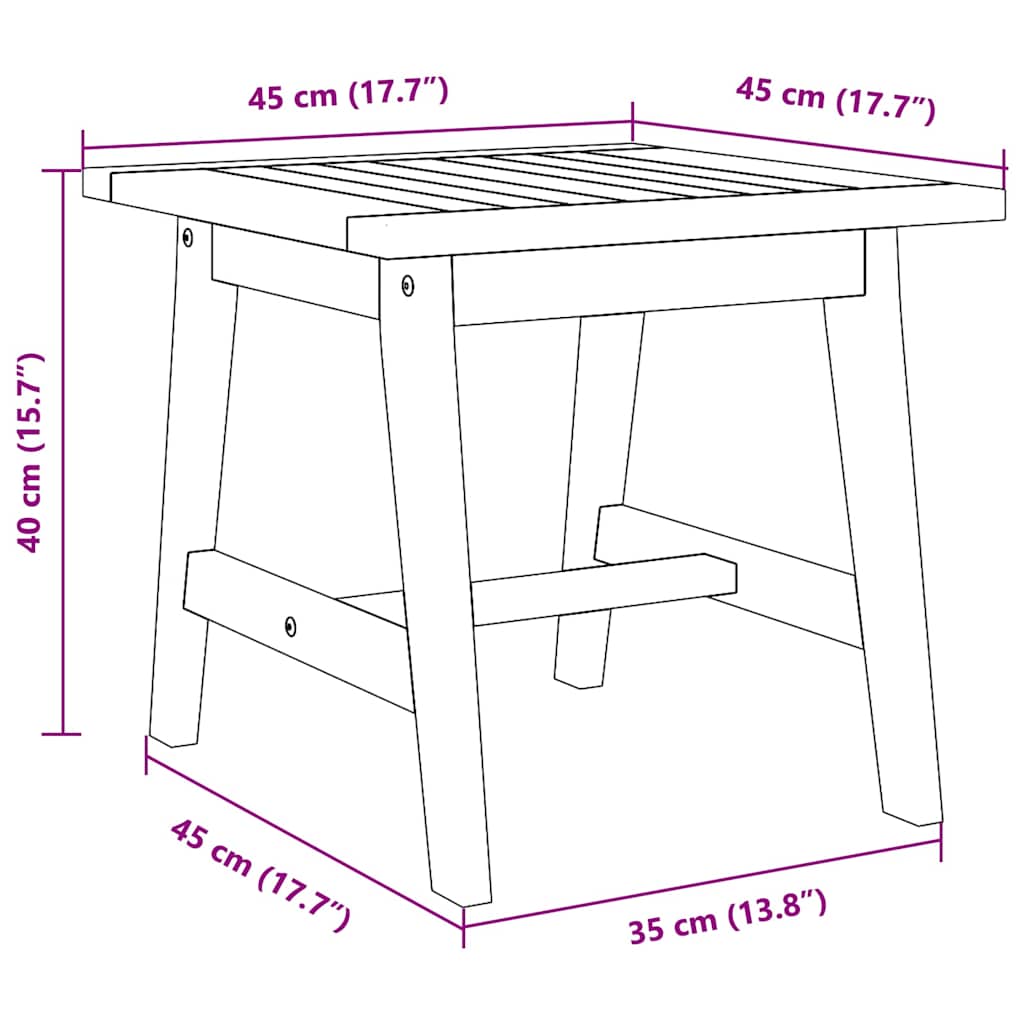 Τραπεζάκι Πλευράς Φυσικό Λάδι Στερεό Ξύλο Ακακίας - Pakobazaar