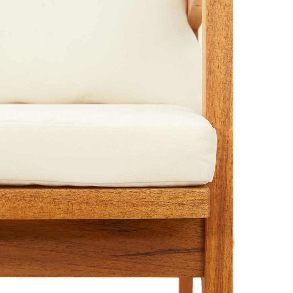 Καρέκλα Κήπου με μαξιλάρι 2 pcs Φυσικό Λάδι Στερεό Ξύλο Ακακίας - Pakobazaar