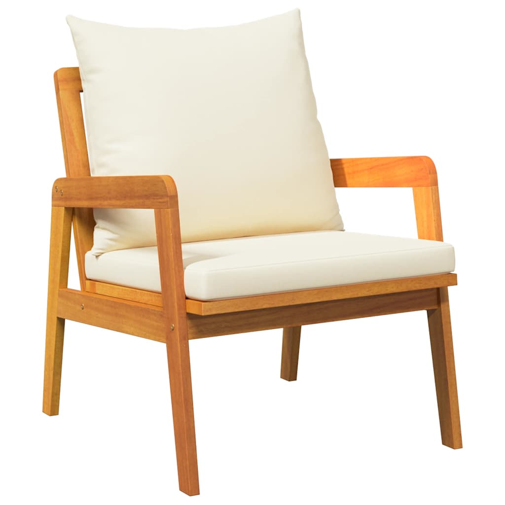 Σετ μπιστρό με μαξιλάρι 3 pcs Καφέ Στερεό Ξύλο Ακακίας - Pakobazaar