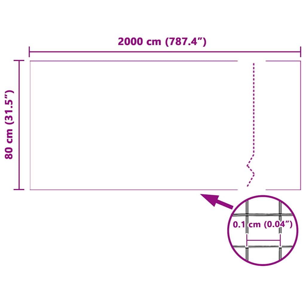 Σίτα εντόμων Λευκό 80 x 2000 cm Γυαλί-Ίνα