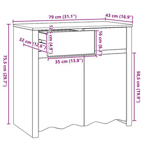 Πλαϊνό γραφείο με συρτάρι Drammen Δρυς 79 x 43 x 75.5 εκ.