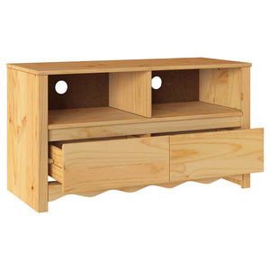 Ντουλάπι TV Drammen Δρυς 99 x 43 x 55 εκ. Μασίφ ξύλο πεύκου