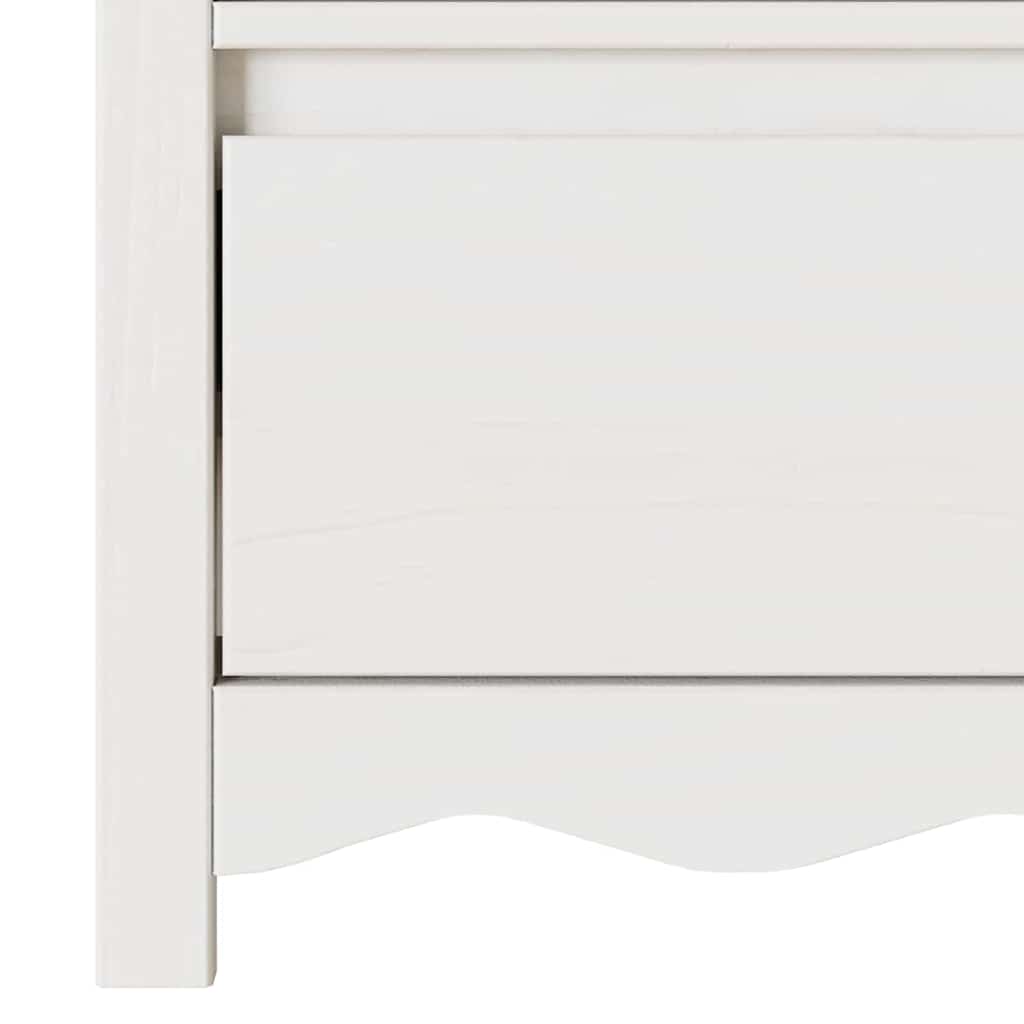 Ντουλάπι TV Drammen Λευκό 99 x 43 x 55 εκ. Μασίφ ξύλο πεύκου