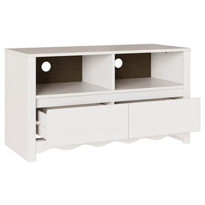 Ντουλάπι TV Drammen Λευκό 99 x 43 x 55 εκ. Μασίφ ξύλο πεύκου