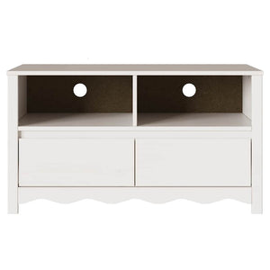 Ντουλάπι TV Drammen Λευκό 99 x 43 x 55 εκ. Μασίφ ξύλο πεύκου