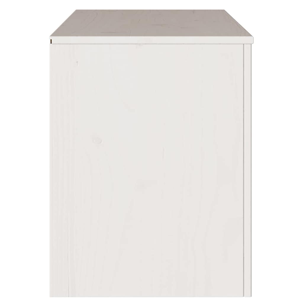 Ντουλάπι TV Drammen Λευκό 99 x 43 x 55 εκ. Μασίφ ξύλο πεύκου