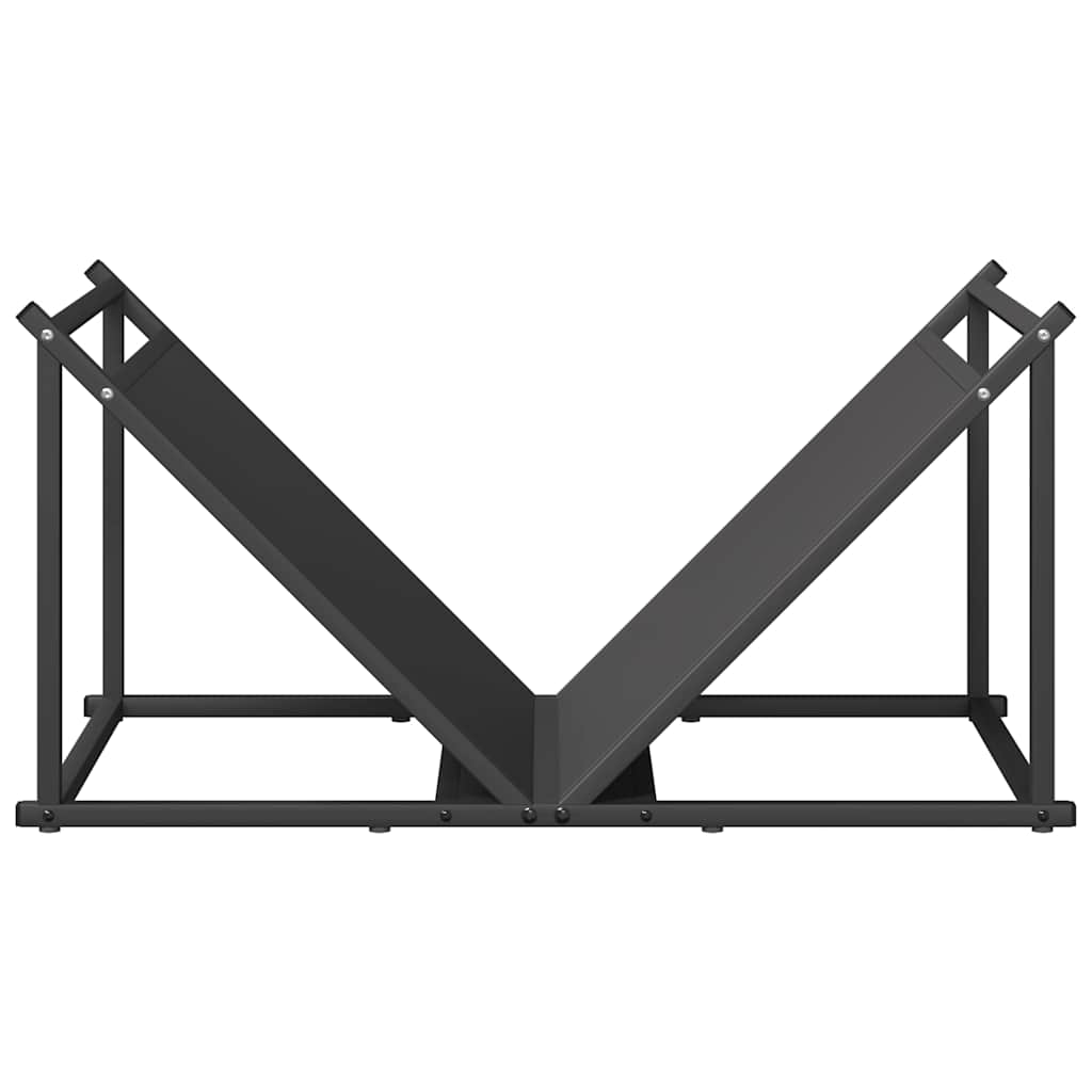 Ράφι Καυσόξυλων Μαύρο 70x43x34,5 εκ. Χάλυβας ψυχρής έλασης
