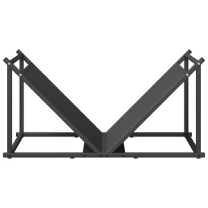 Ράφι Καυσόξυλων Μαύρο 70x43x34,5 εκ. Χάλυβας ψυχρής έλασης